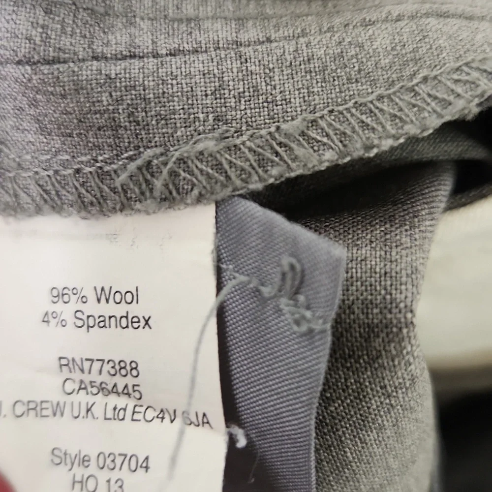 J. Crew Classic Gray Wool Trousers Sz 4 - Picture 6 of 7
